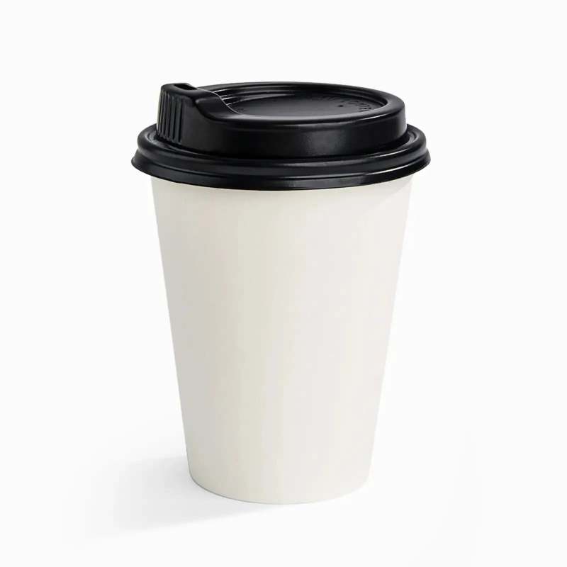 12 oz Blank Recyclable Paper Cups with Lids-SPU RacetopPrint