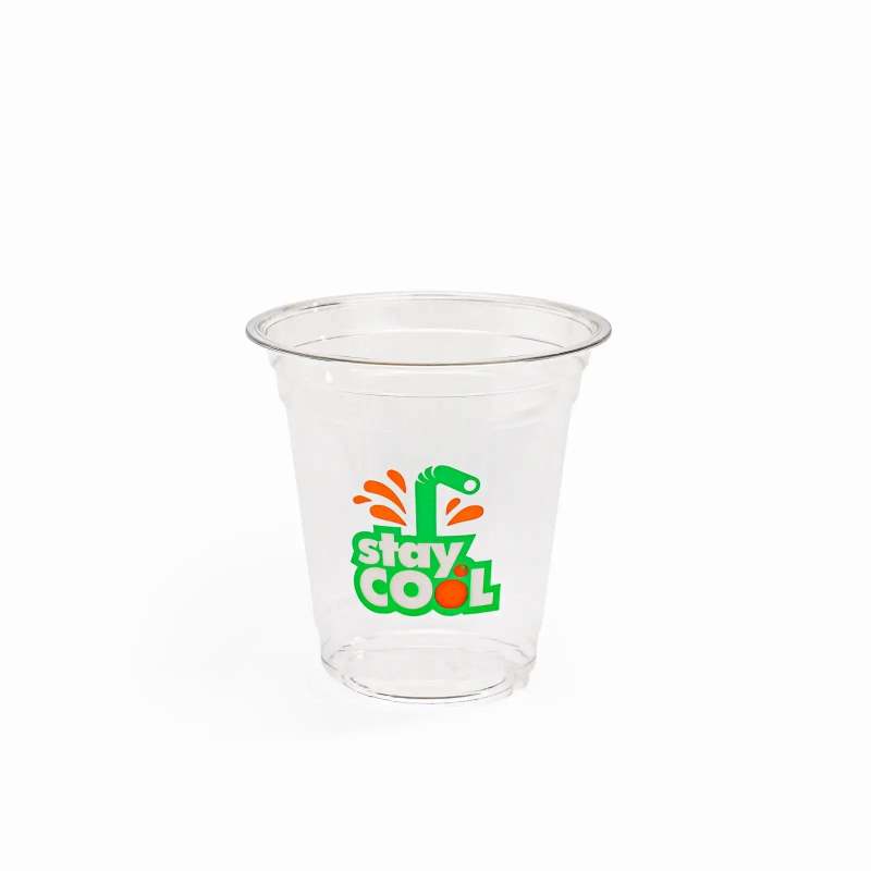 12 oz Custom Recyclable Round Bottom Plastic Cups RacetopPrint