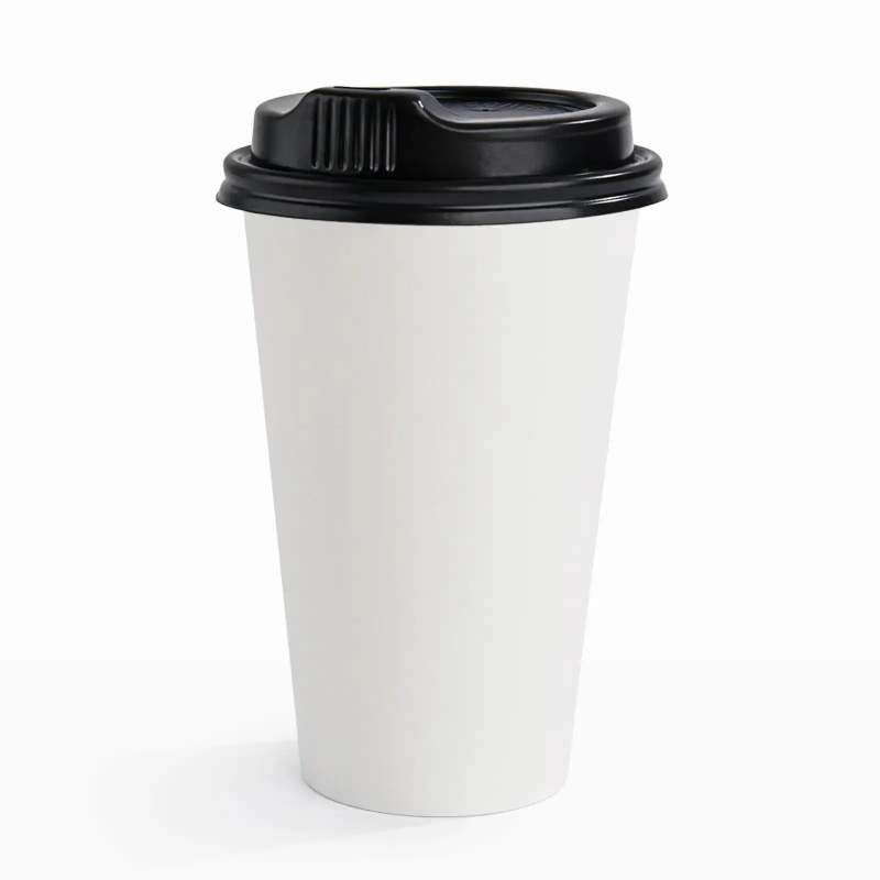16 oz Blank Recyclable Paper Cups with Lids-SPU RacetopPrint