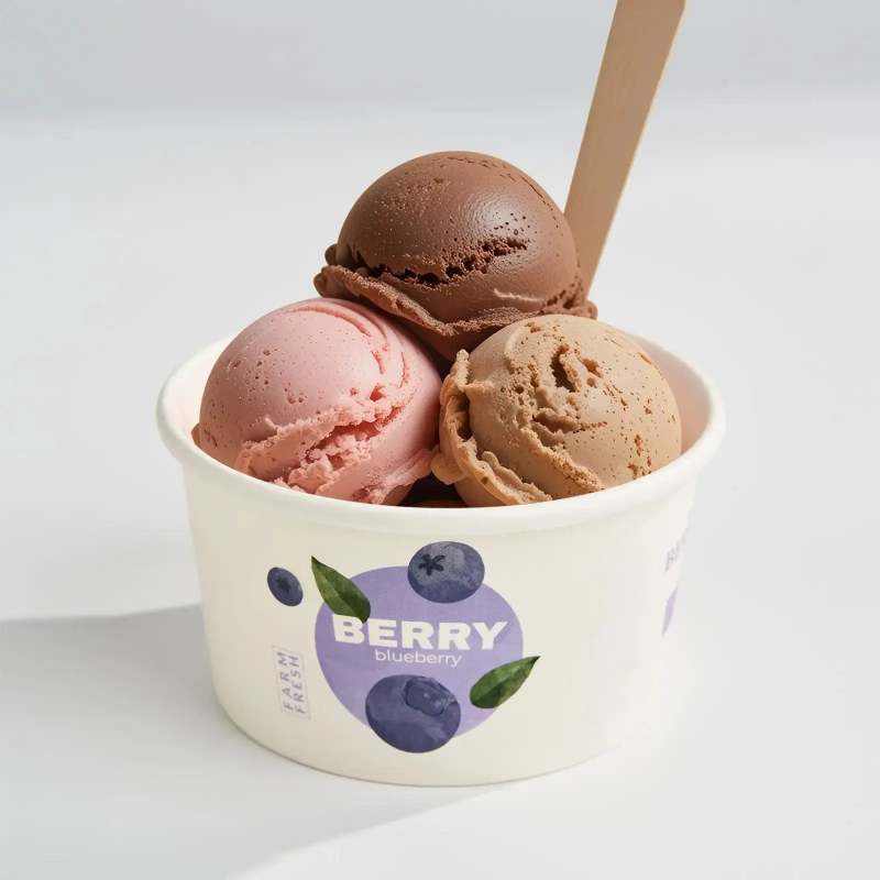 5 oz Custom Recyclable Ice Cream & Yogurt Cups-SPU RacetopPrint