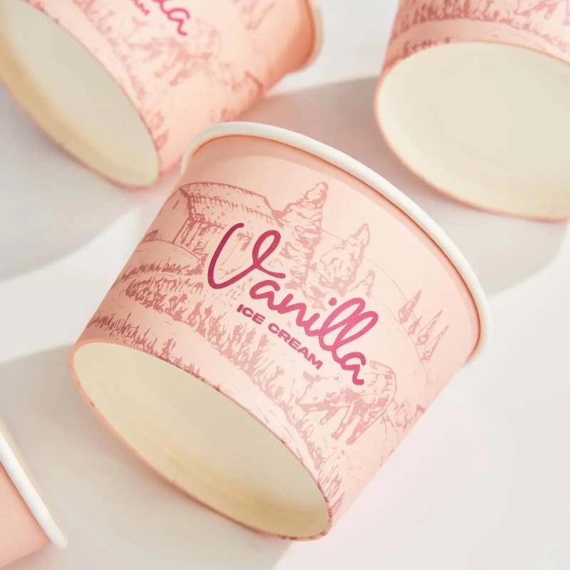 8 oz Custom Recyclable Ice Cream & Yogurt Cups-SPU RacetopPrint