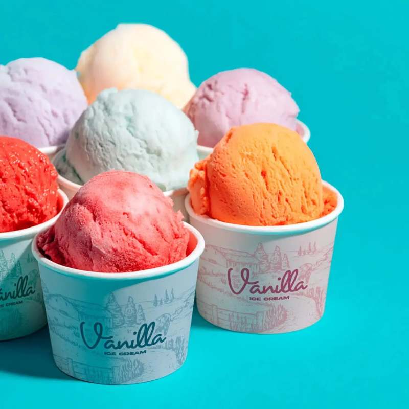 8 oz Custom Recyclable Ice Cream & Yogurt Cups-SPU RacetopPrint