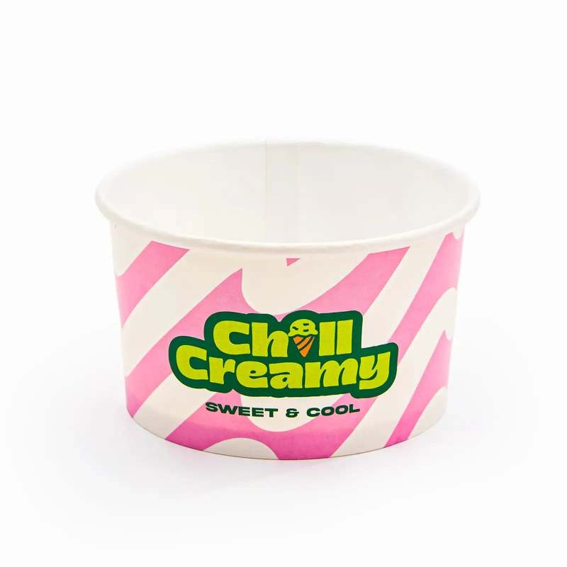 8 oz Custom Recyclable Ice Cream & Yogurt Cups-SPU RacetopPrint