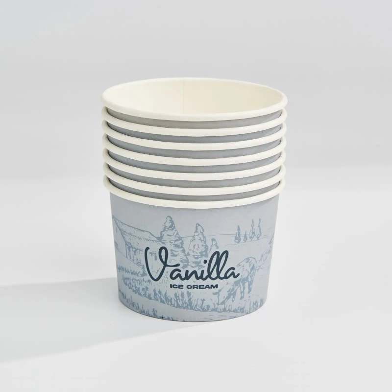 8 oz Custom Recyclable Ice Cream & Yogurt Cups-SPU RacetopPrint