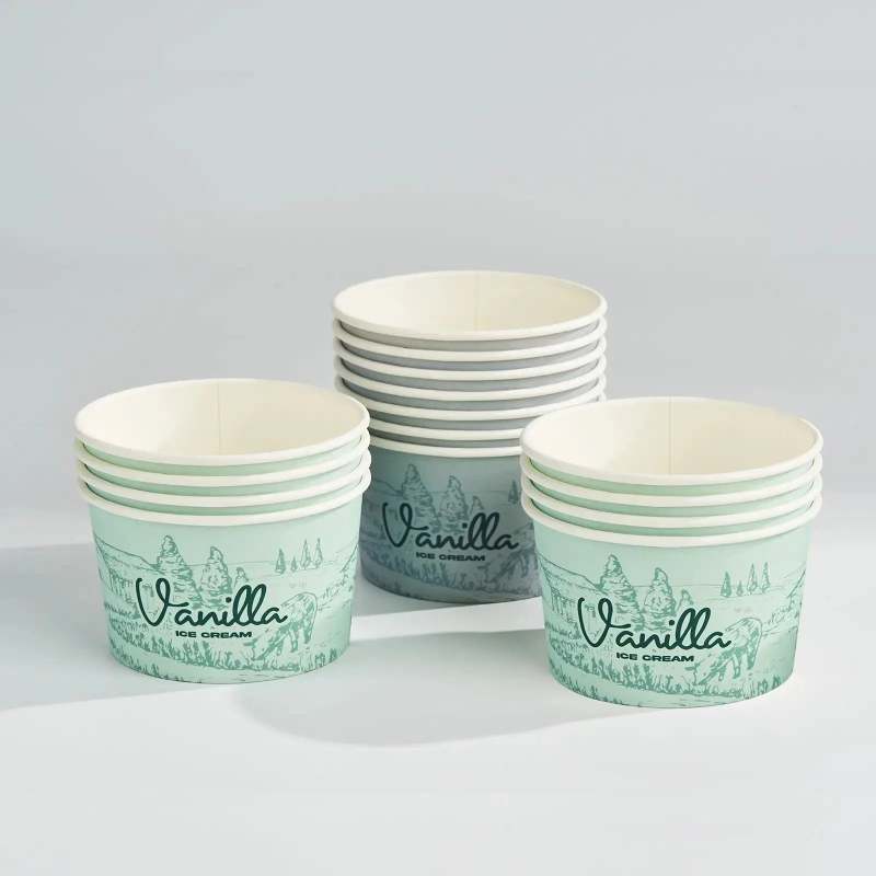 8 oz Custom Recyclable Ice Cream & Yogurt Cups-SPU RacetopPrint