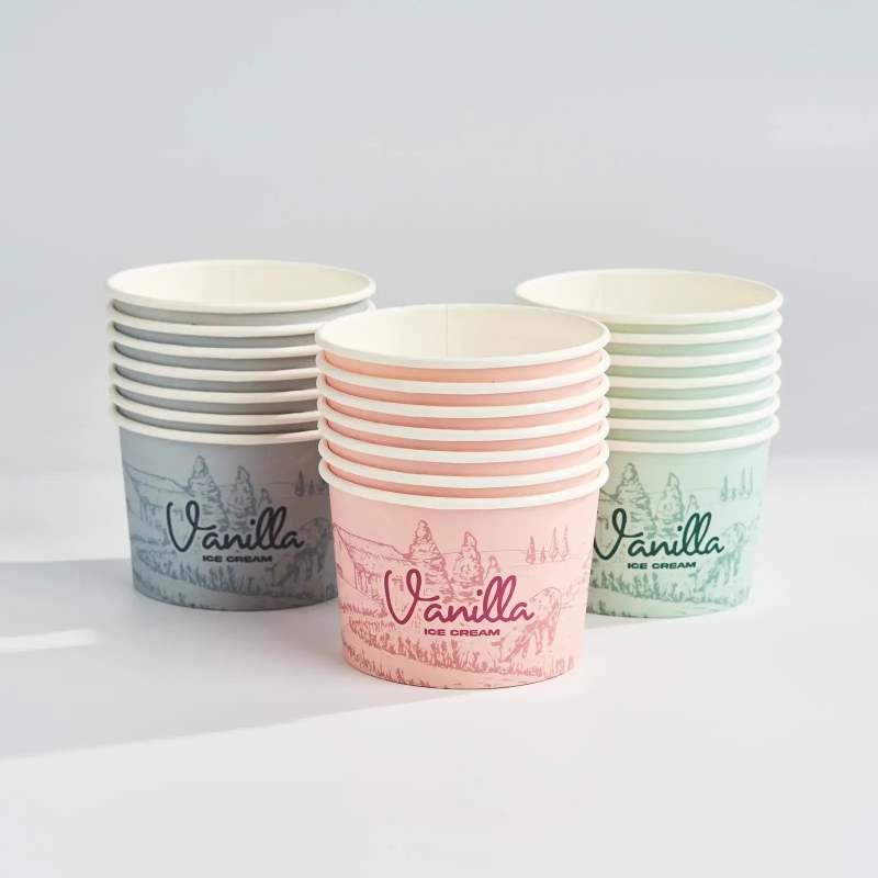 8 oz Custom Recyclable Ice Cream & Yogurt Cups-SPU RacetopPrint