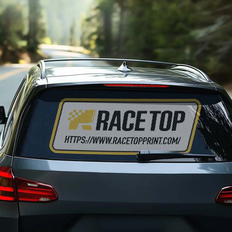 Perforated Car Window Decals-SPU RacetopPrint