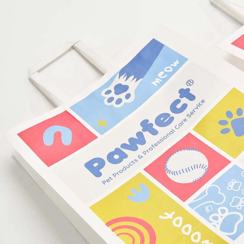 Custom Flat Handle Paper Bags-SPU RacetopPrint