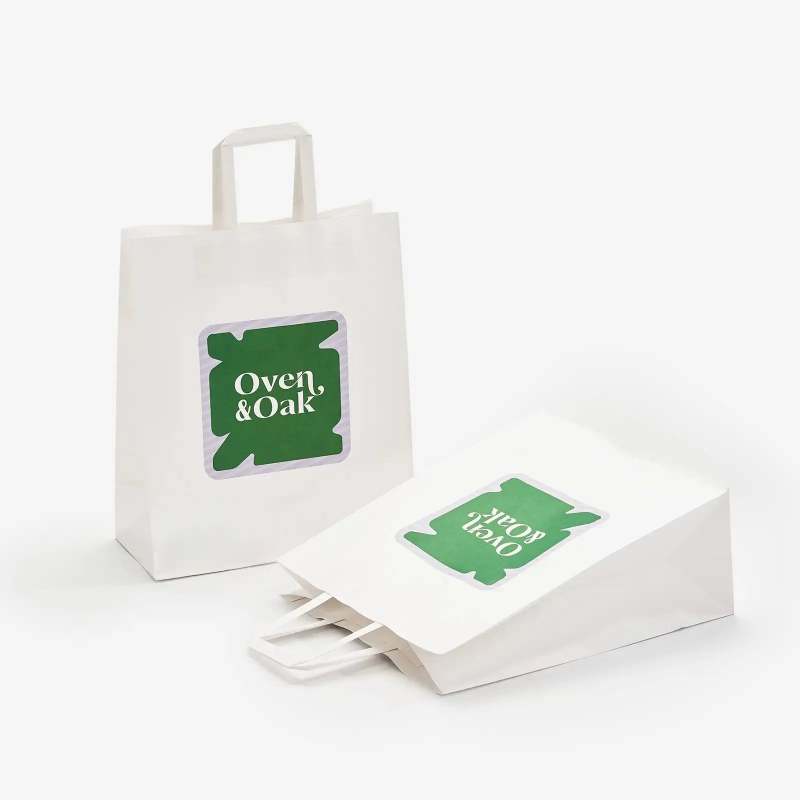 Custom Flat Handle Paper Bags-SPU RacetopPrint