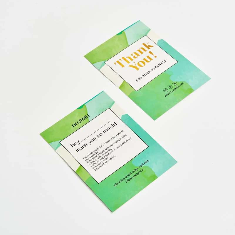 Custom Foil Stamp Thank You Card-SPU RacetopPrint