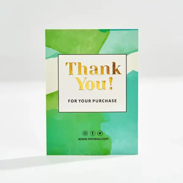 Custom Foil Stamp Thank You Card