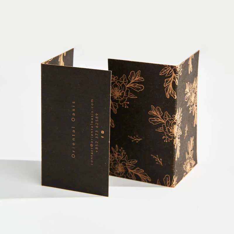 Custom Folded Business Card-SPU RacetopPrint