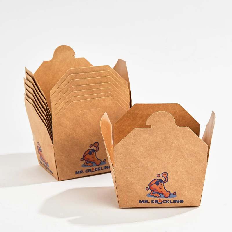 Custom Folded Kraft Take Out Boxes-SPU RacetopPrint