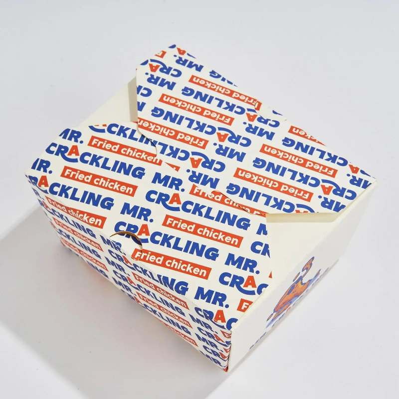 Custom Folded White Take Out Boxes-SPU RacetopPrint