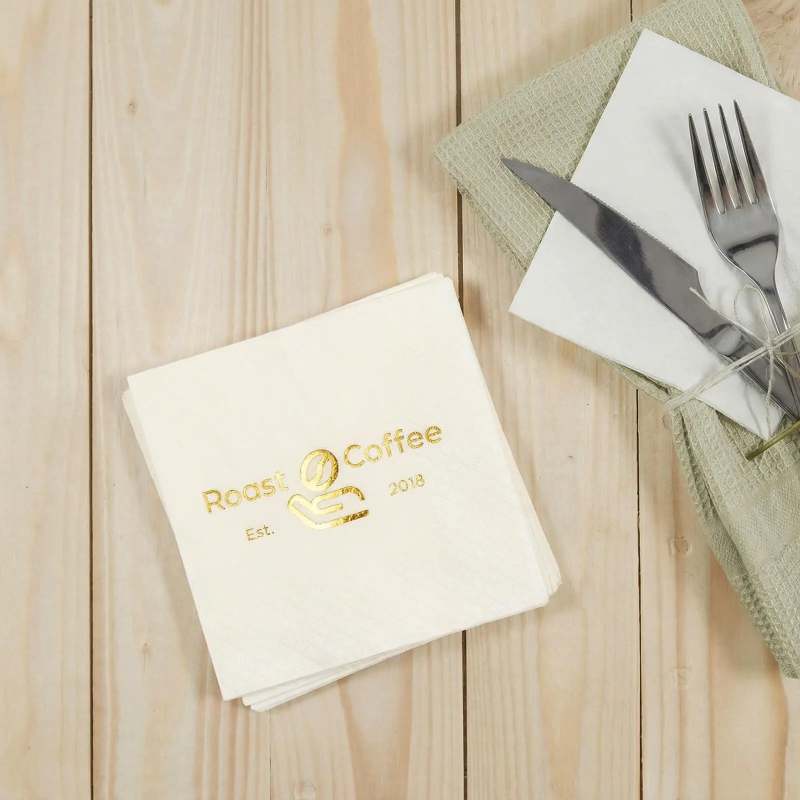 Custom Gold Foil Napkins-SPU RacetopPrint