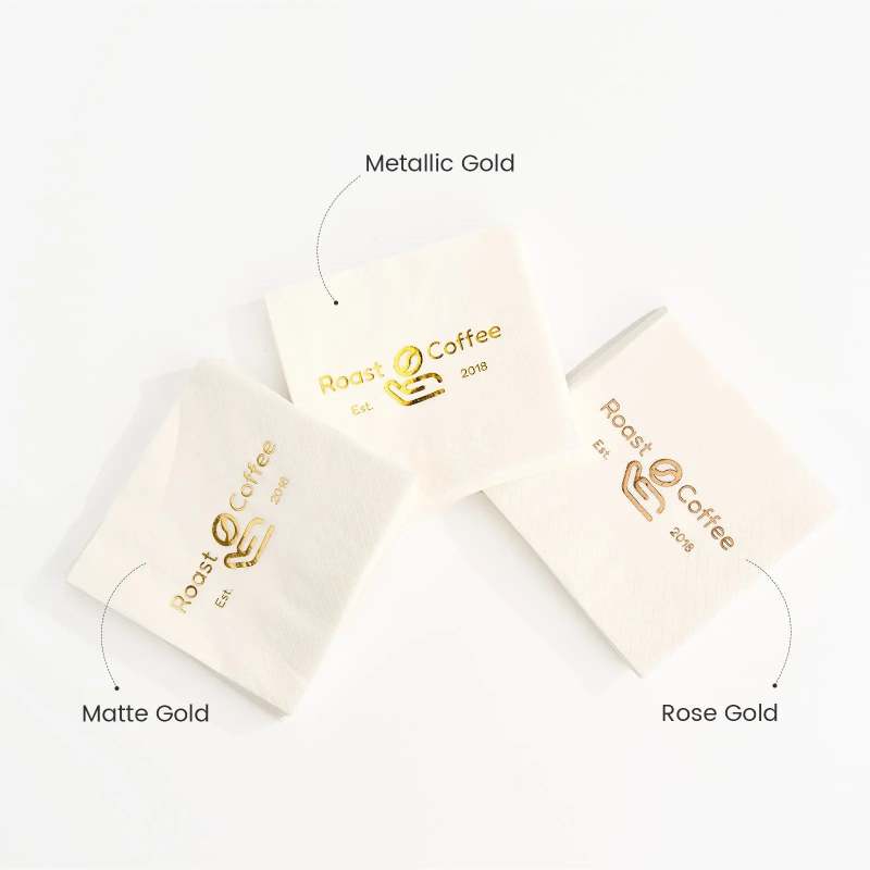 Custom Gold Foil Napkins-SPU RacetopPrint