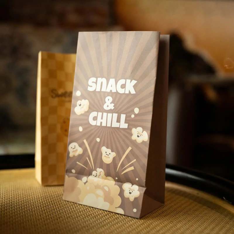 Custom Popcorn & Lunch Paper Bags-SPU RacetopPrint