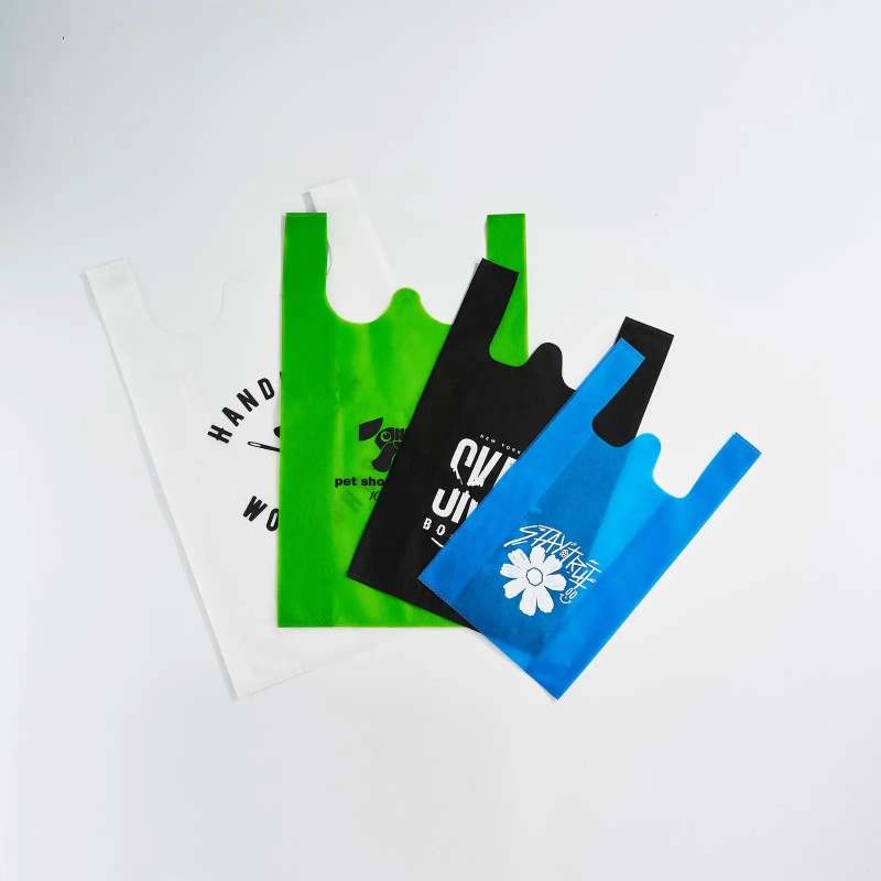 Custom Reusable T-Shirt Style Tote Bags-SPU RacetopPrint