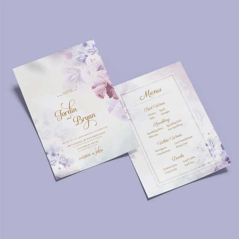 Custom Wedding Menus-SPU RacetopPrint