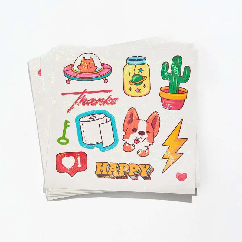 Holographic Fireworks Sticker Sheets-SPU RacetopPrint