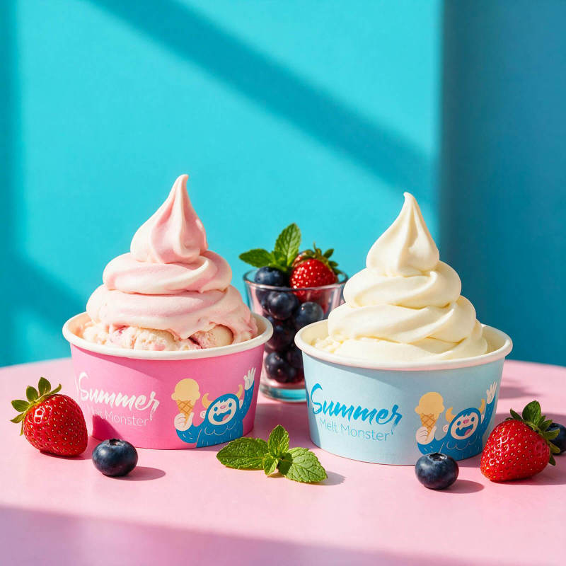 12 oz Custom Recyclable Ice Cream & Yogurt Cups