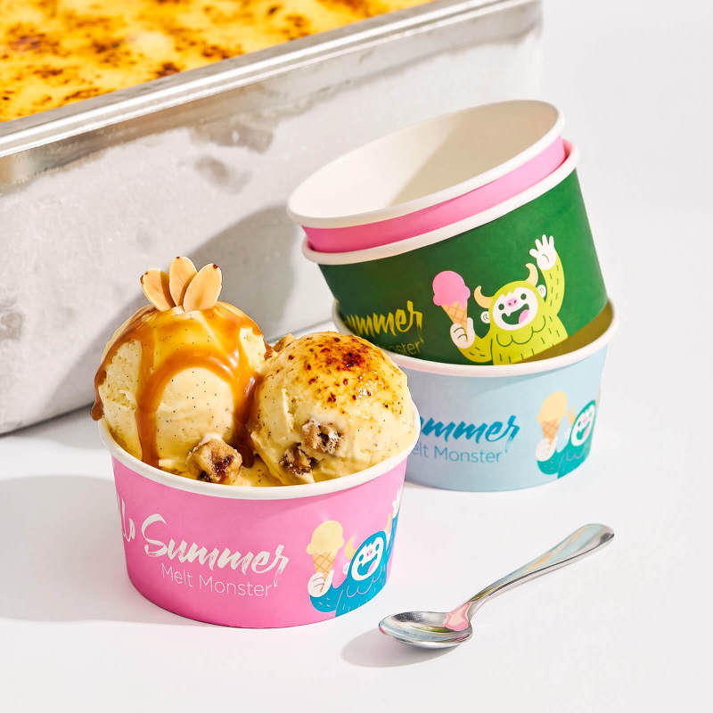 12 oz Custom Recyclable Ice Cream & Yogurt Cups