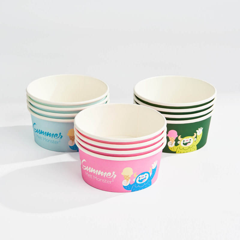 12 oz Custom Recyclable Ice Cream & Yogurt Cups