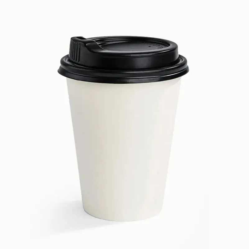 12 oz Blank Recyclable Paper Cups with Lids | RacetopPrint