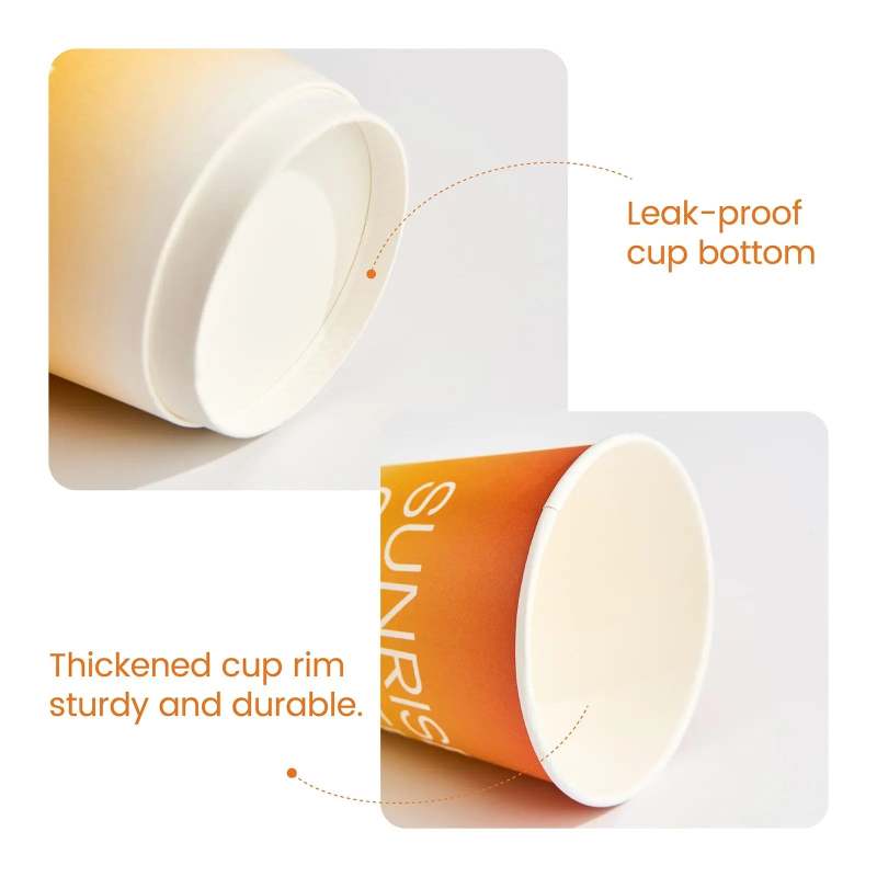 12 oz Custom Compostable Double Wall Paper Cups-SPU RacetopPrint