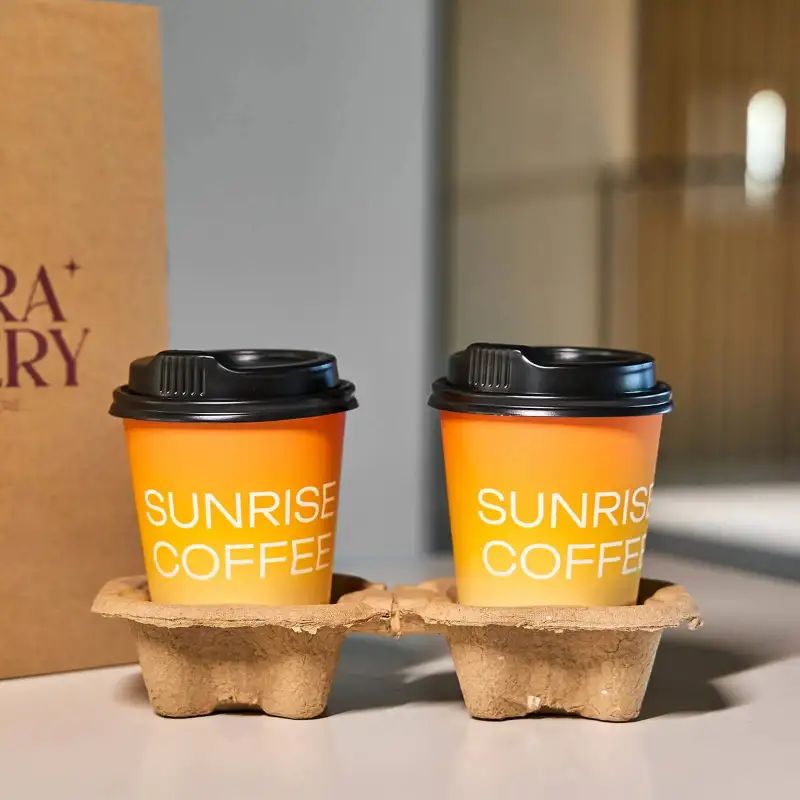 12 oz Custom Compostable Double Wall Paper Cups – PLA Lined & Full ...