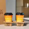 12 oz Custom Compostable Double Wall Paper Cups-SPU RacetopPrint
