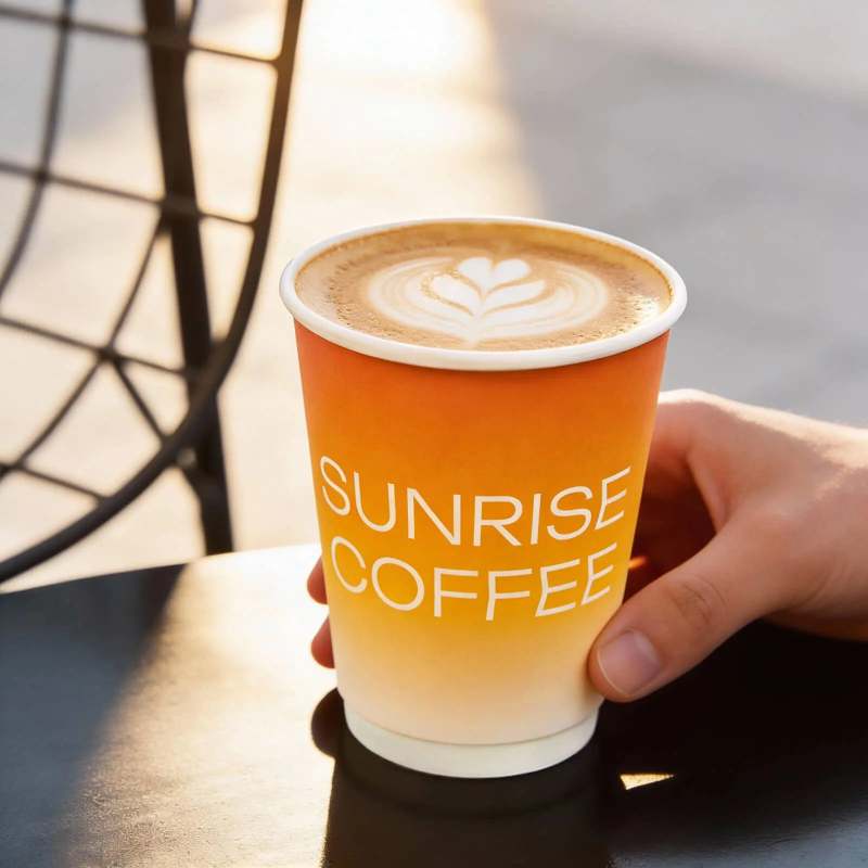 12 oz Custom Compostable Double Wall Paper Cups-SPU RacetopPrint