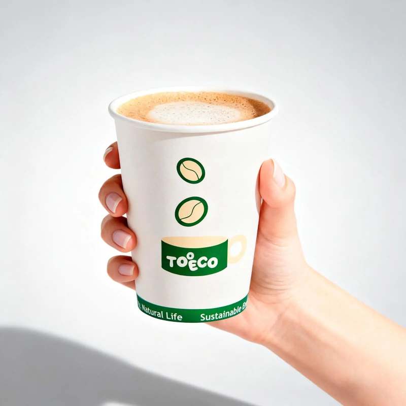 16 oz Custom Compostable Paper Cups RacetopPrint