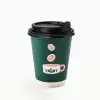 12 oz Custom Recyclable Double Wall Paper Cups with Lids-SPU RacetopPrint