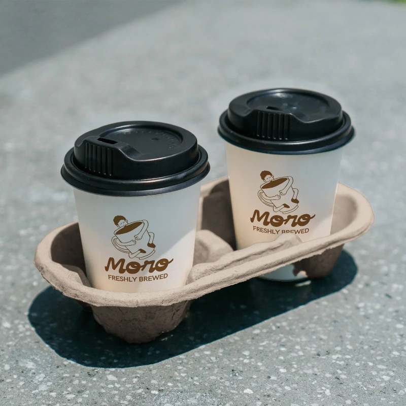 12 oz Custom Recyclable Paper Cups with Lids-SPU RacetopPrint