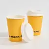 12 oz Custom Recyclable Paper Cups with Lids-SPU RacetopPrint