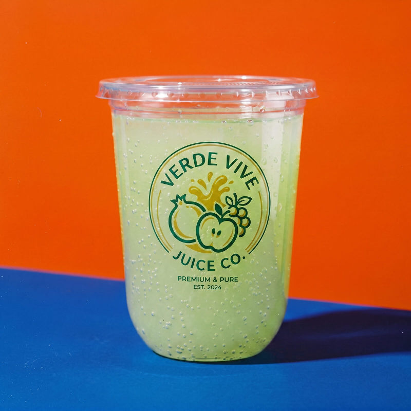 12 oz Custom Recyclable Round Bottom Plastic Cups-SPU RacetopPrint