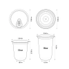 16 oz Custom Recyclable Round Bottom Plastic Cups