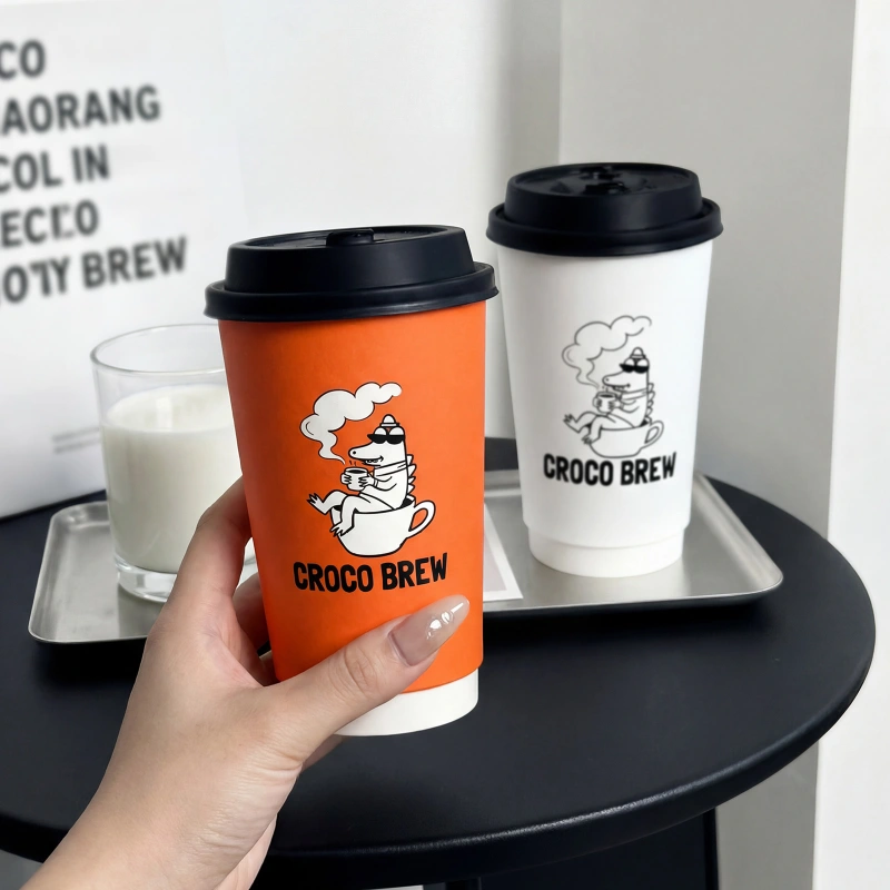16 oz Custom Recyclable Double Wall Paper Cup | RacetopPrint