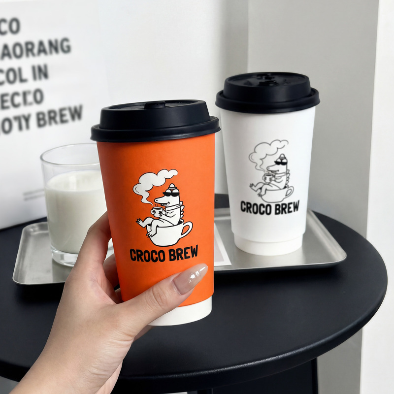 16 oz Custom Recyclable Double Wall Paper Cups