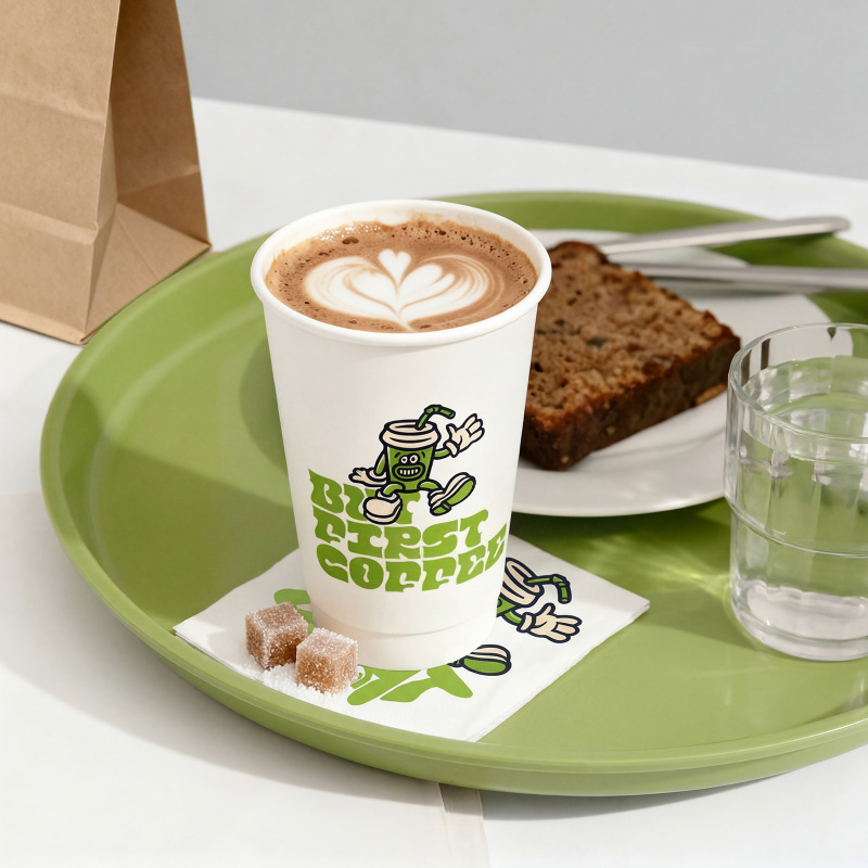 16 oz Custom Recyclable Double Wall Paper Cups