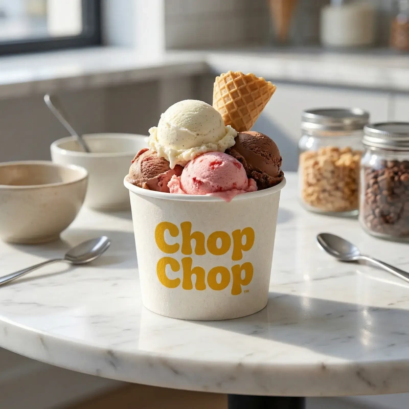 16 oz Custom Recyclable Ice Cream & Food Cups For Restaurants