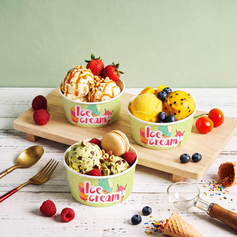 16 oz Custom Recyclable Ice Cream & Yogurt Cups