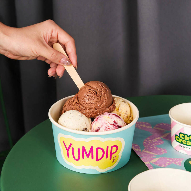 16 oz Custom Recyclable Ice Cream & Yogurt Cups