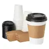 Blank Recyclable Paper Cups with Lids and Sleeves - RACETOP
