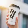 16 oz Custom Compostable Double Wall Paper Cups-SPU RacetopPrint