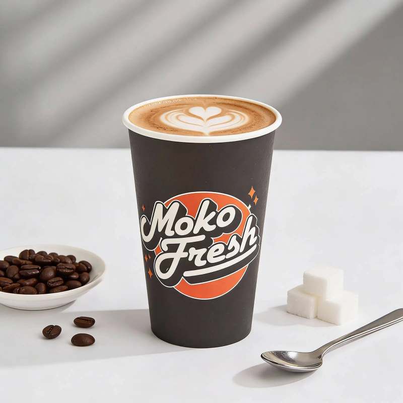 16 oz Custom Compostable Paper Cups-SPU RacetopPrint