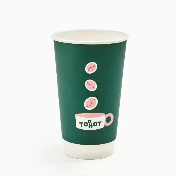 16 oz Custom Recyclable Double Wall Paper Cups