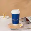 16 oz Custom Recyclable Double Wall Paper Cups with Lids-SPU RacetopPrint