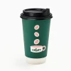 16 oz Custom Recyclable Double Wall Paper Cups with Lids-SPU RacetopPrint